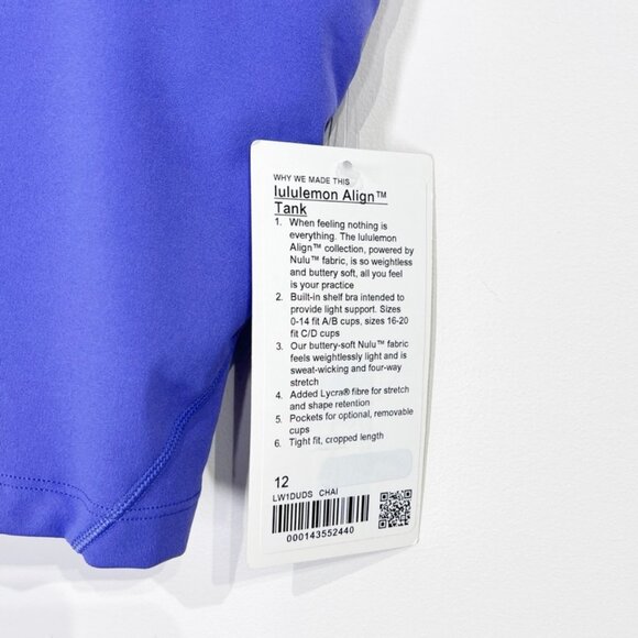 Lululemon NWT Align Tank Top Charged Indigo - Picture 9 of 10